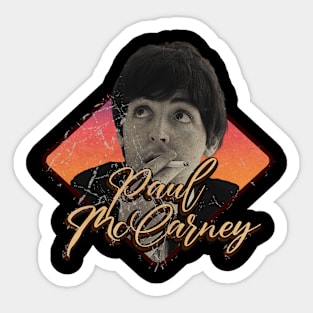 Paul mcCartney vintage design on top Sticker